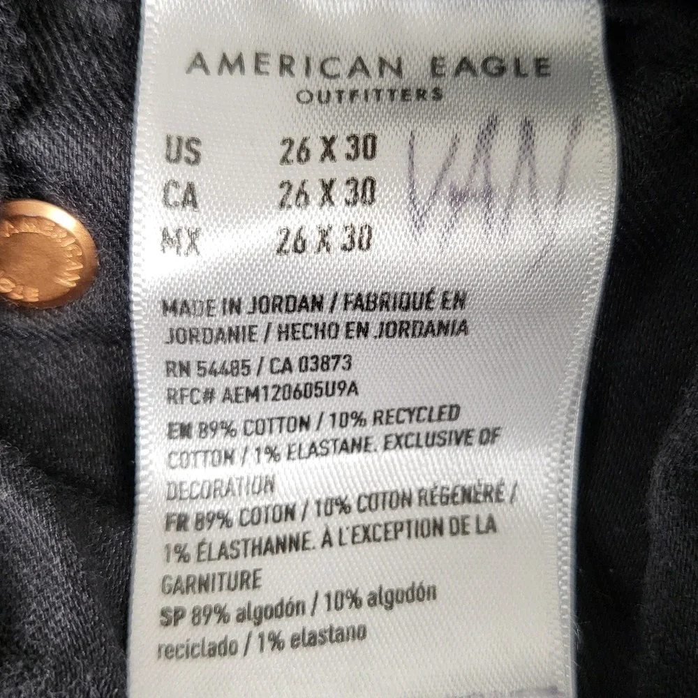 American Eagle Bootcut Jeans Mens 26x30 Black Excellent AirFlex+ 871446912